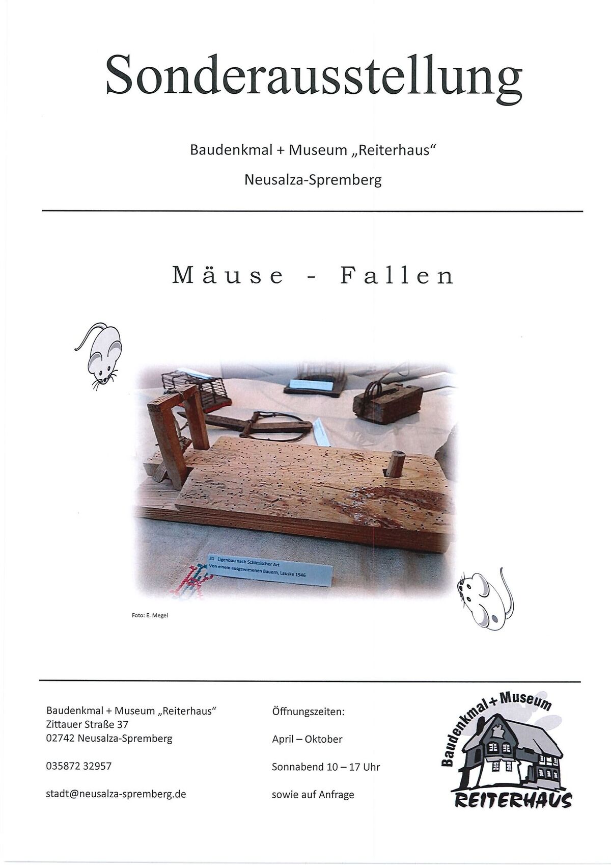 Titelbild Sonderausstellung Mäusefallen